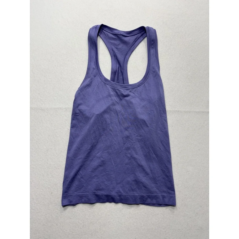 Lululemon Tank Womens Small Purple Racerback Seamless Knit Athletic Top